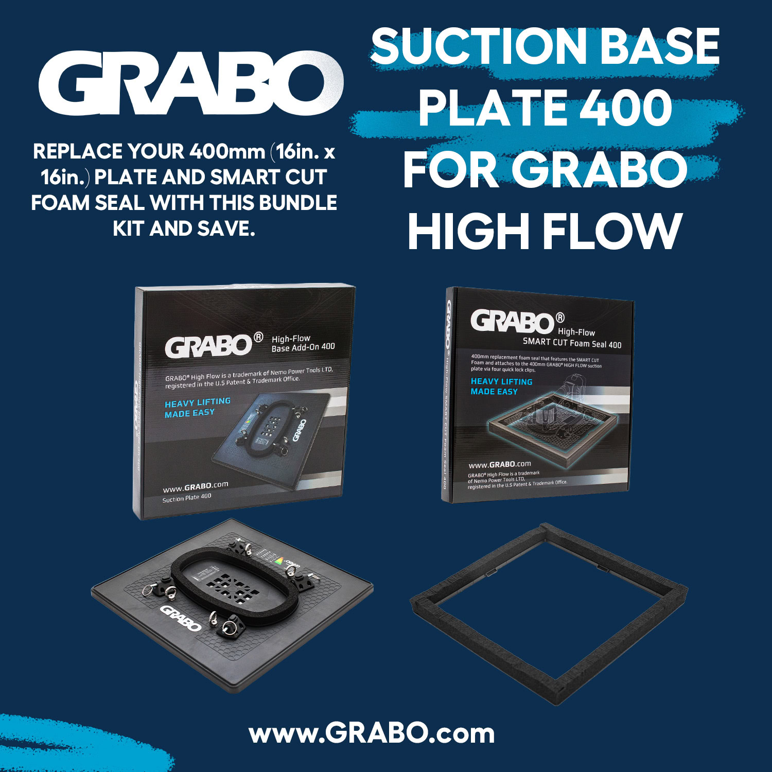 SUCTION PLATE 400 + SMART CUT FOAM SEAL 400 FOR GRABO HIGHFLOW – Image 3