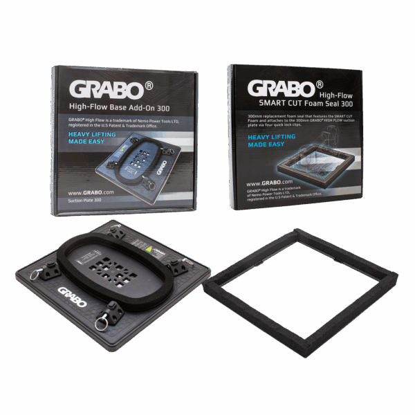 GRABO HIGH FLOW Suction Plate 300 + SMART CUT Foam Seal 300