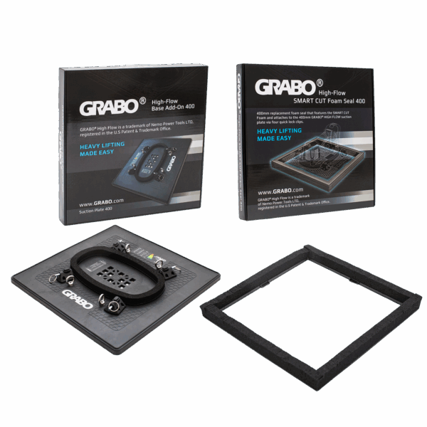 GRABO HIGH FLOW Suction Plate 400 + SMART CUT Foam Seal 400